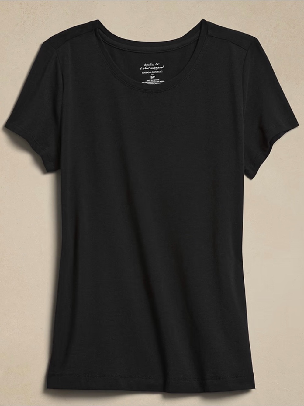 Banana Republic Women’s Short Sleeve Crew Tee - Black